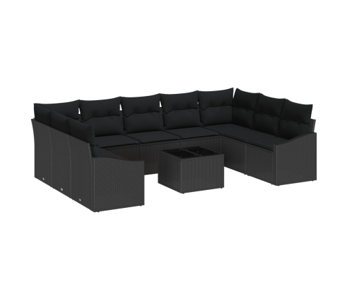 10 Gabalu Dārza Dīvānu Komplekts Ar Spilveniem Bežā Poli Rattan Vidaxl