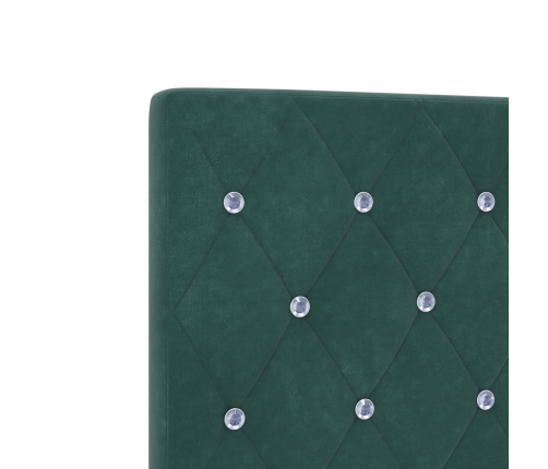 Vidaxl Gultas Galvgalis Kristāla Poga Tuftēts Tumši Zaļš 100 Cm Samts,  Gultas Galvgalis Kristāla Poga Tuftēts Tumši Zaļš 200 Cm Samts Vidaxl