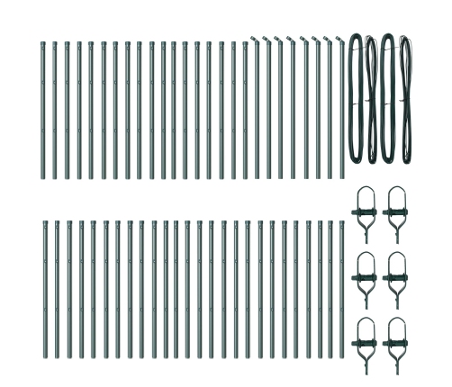Žogu Stabi 52 Gabali Zaļš Ø32 Mm 100 Cm Cinkots Tērauds Vidaxl
