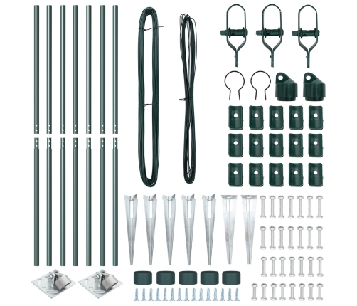 Žogu Stabu Komplekts 14 Gab. Zaļš Metāls Vidaxl