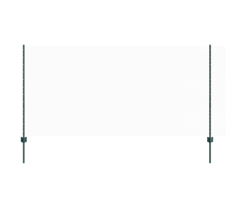 Vidaxl Dārza Balsti 11 Gab. U-Kanāls Zaļā 120 Cm Tērauds,  Sešstūra Žogs Zaļš 1.2X100 M Tērauds Vidaxl