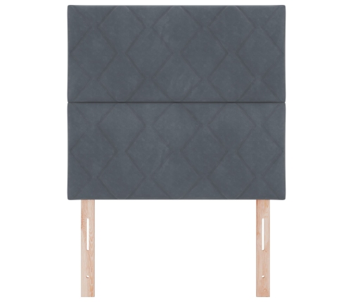 Vidaxl Gultas Galvgalis Dimanta Bloku Dizains Tumši Pelēks 100 Cm Samta,  Gultas Galvgalis Dimanta Bloku Dizains Tumši Pelēks 200 Cm Samta Vidaxl