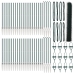 Vidaxl Sešstūra Žogs Zaļš 1.2X100 M Tērauds,  Žogu Stabi Ar Uzgali 13 Gab Ø32 Mm 140 Cm Galvanizēts Tērauds Vidaxl