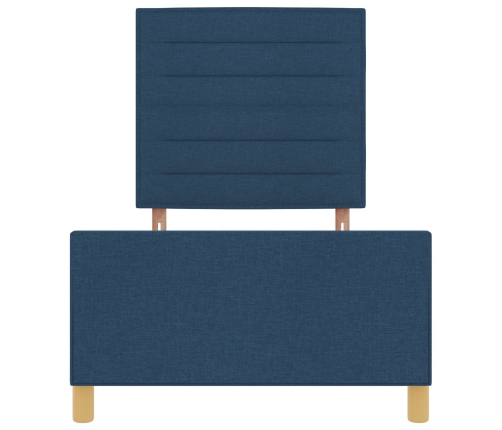 Zils Auduma Gultas Rāmis 100X200 Cm Vidaxl