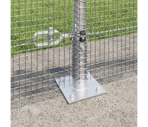 Savilktais Metāla Žogs Ar 13 Flanged Stabiem 0.6X25 M Galvanizēta Tērauda Vidaxl