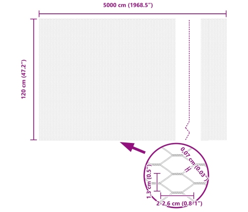 Vidaxl Žoga Postamenti 11 Gab. U-Kanāla Zaļa 120 Cm Tērauds,  Sešstūra Žogs Zaļš 1.2X50 M Tērauds Vidaxl