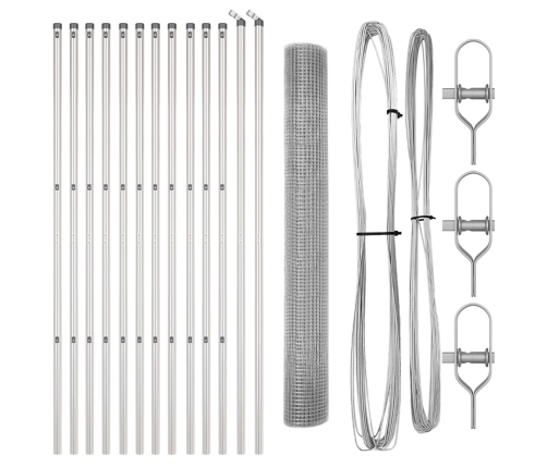 Vītnē Kalts Žogs Ar 13 Stabiem 1.4X25 M Cinkota Tērauda Vidaxl
