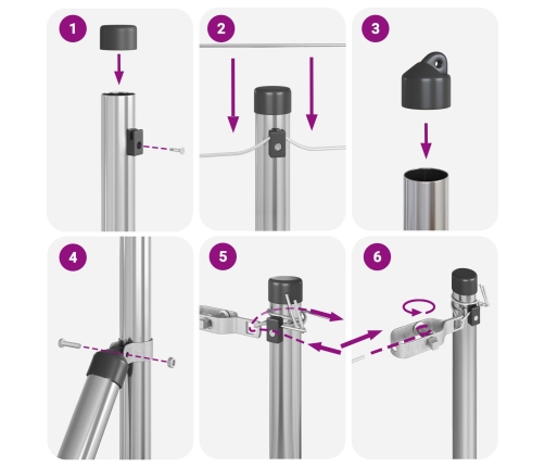 Žoga Stabi 7 Gab. Komplekts Sudrabs Cinkots Tērauds Vidaxl
