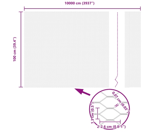 Vidaxl Žoga Stabi 11 Gab. U-Veida Zaļi 100 Cm Tērauda,  Sešstūra Žogs Zaļš 1X100 M Tērauda Vidaxl