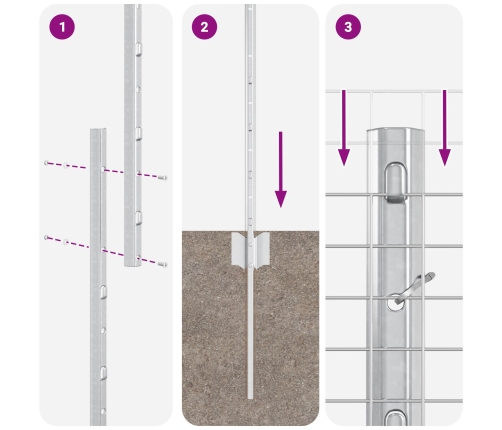 Vistas Tīkls 2 Komplekts Cinkots Tērauds 10 X 1 M Izturīgs Vidaxl