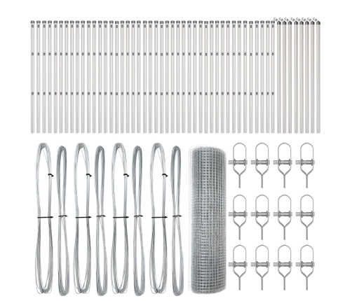 Savelkamo Metāla Žogs Ar 13 Stabiem 0.4X100 M Cinkots Tērauds Vidaxl