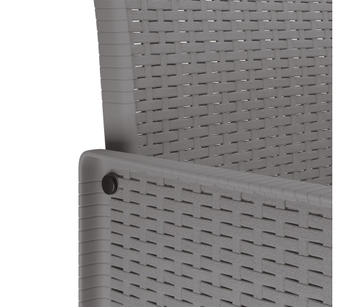 11 Gabali Dārza Galds Ar Spilveniem Gaiši Pelēka Polietilēna Rotangpalma Vidaxl