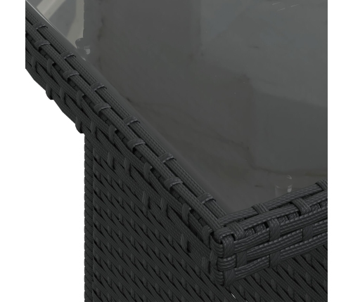 10 Daļu Dārza Dīvānu Komplekts Ar Spilveniem, Melnā Poli Rotangpalma Vidaxl