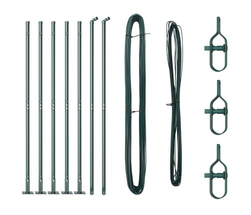 Žogu Stabi Ar Bāzes Plāksnēm 7 Gab Ø32Mm 83,5Cm Cinkots Tērauds Vidaxl