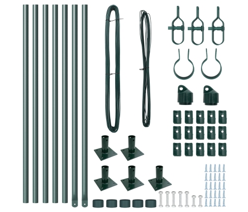 Žoga Stabu Komplekts 7 Gab Zaļš Betons, Metāls 3.2 X 3.2 X 50 Cm Vidaxl