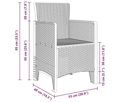 11 Daļu Dārza Galdu Komplekts Ar Spilveniem Brūnā Poli Rotangpalmas Vidaxl