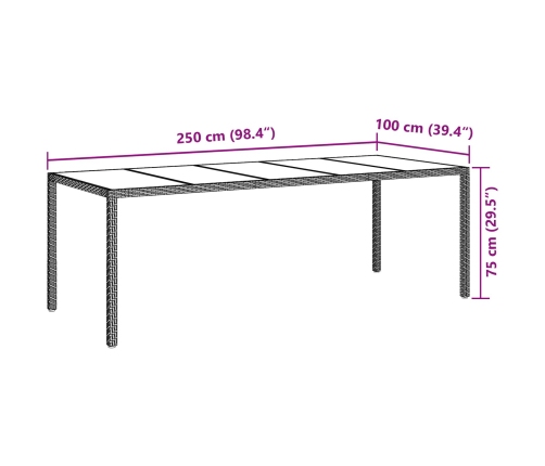 11 Gabalu Dārza Ēdamgalds Ar Spilveniem Bēšs Polietilēna Rotangpalma Vidaxl