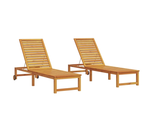 Vidaxl Sauļošanās Krēsli 2 Gab. Cieta Tīkkoka,  Sauļošanās Krēsls Cieta Tīkkoka Vidaxl