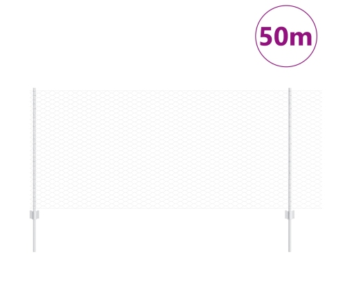 Vidaxl Žoga Stabi 22 Gab. U-Kanāls 120 Cm Cinkots Tērauds,  Sešstūra Žogs 1X50 M Cinkots Tērauds Vidaxl