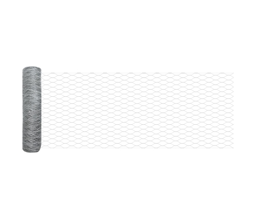 Vidaxl Žogu Stabi 5 Gabali U-Kanālā 40 Cm Cinkots Tērauds,  Sešstūra Žogs 0.4X10 M Cinkots Tērauds Vidaxl