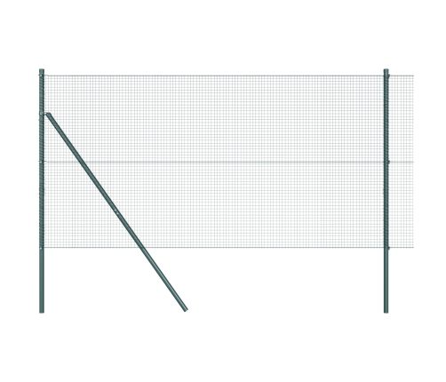 Vidaxl Savilktais Vads Ar 13 Stabiem Zaļš 1.2X50 M Tērauds