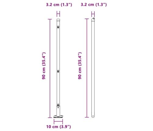 Žogu Stabi Komplekts 7 Gab. Sudrabs Cinkots Tērauds Vidaxl