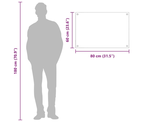 Virtuves Apdare Dzeltens 80X60X0,6 Cm Rūdīts Stikls Vidaxl