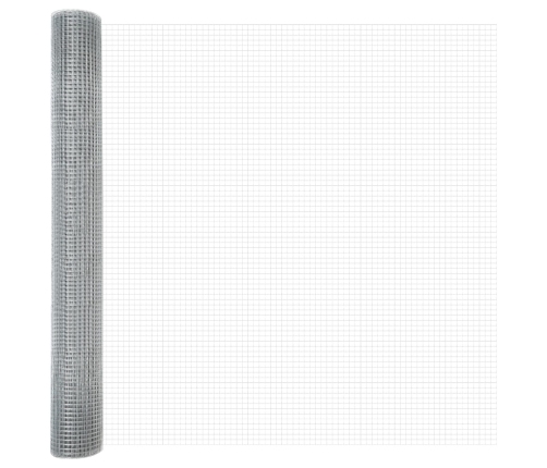 Savilktā Metāla Žogs Ar 13 Flanged Stabiem 0.8X50 M Galvanizēts Tērauds Vidaxl