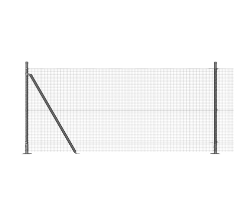 Žoga Staba Komplekts 2 Gabali Pelēks Metāls Un Pvc 25 X 1 M Vidaxl