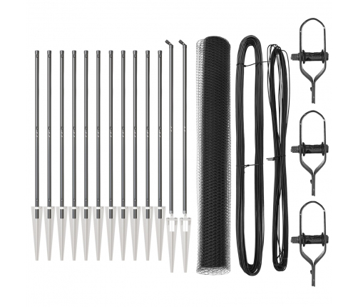 Žogu Komplekts 2 Gabali Pelēks Metāls, Plastmasa 25 X 1,2 M Vidaxl