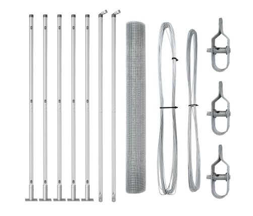 Žoga Stabu Komplekts 2 Gabali Galvanizēts Tērauds 10 X 1 Metri Vidaxl