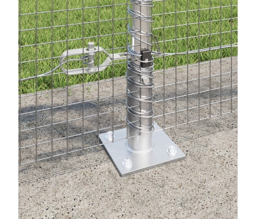 Savilktais Stiepļu Siets Ar 13 Flangētajiem Stabiem 0.8X100 M Galvanizētā Tēraudā Vidaxl