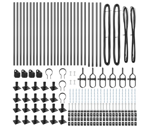 Žogu Stabi 26 Komplektā Pelēks Betons, Metāls 3.2 X 3.2 X 70 Cm Vidaxl