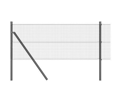 Žoga Poste Komplekts 2 Gabali Pelēks Plastmasa, Metāls 25 X 0.5 M Vidaxl