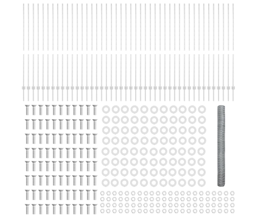 Vidaxl Žogu Stabi 22 Gab. U-Kanāls 150 Cm Galvanizēts Tērauds,  Sešstūru Žogs 1.5X100 M Galvanizēts Tērauds Vidaxl