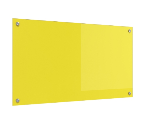 Virtuves Apšuvums, Dzeltens, 90X50X0,6 Cm, Rūdīts Stikls Vidaxl