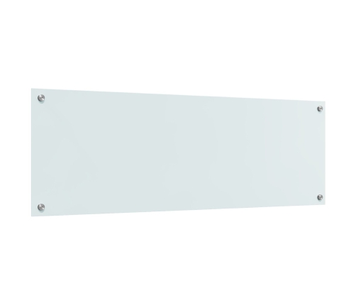 Virtuves Aizsargstikls Balts 120X40X0,6 Cm Rūdīts Stikls Vidaxl