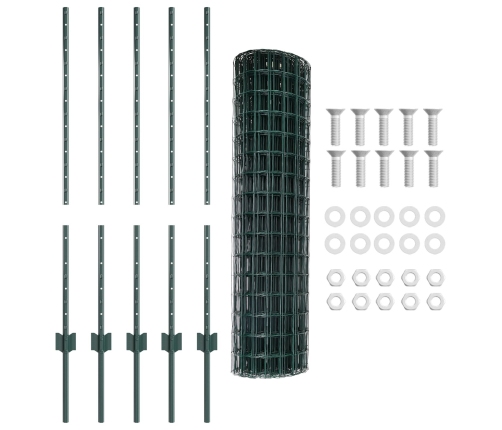 Vidaxl Eiropas Žogs Ar 5 U Stabiem Zaļš 1X10 M Tērauds