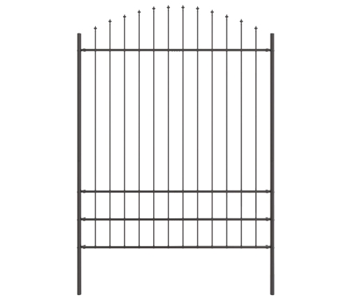 Žogu Panelis Ar Uzgaļu Arku 2 Gab. Pelēks Pulverkrāsots Tērauds Vidaxl