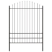 Žogu Panelis Ar Uzgaļu Arku 2 Gab. Pelēks Pulverkrāsots Tērauds Vidaxl