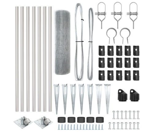 Žoga Stabu Komplekts 2 Gabali Cinkots Tērauds 10 X 1 M Vidaxl