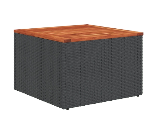 11 Daļu Dārza Dīvāns Ar Spilveniem Melnā Poli Rotangpalmas Akācijas Vidaxl