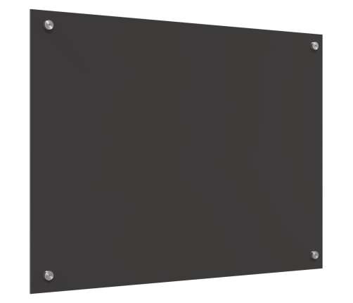 Virtuves Aizsargpanelis Tumši Pelēks - 80X60X0.6 Cm Rūdīts Stikls Vidaxl