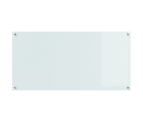 Virtuves Apdare Balta 120X60X0,6 Cm Temperēts Stikls Vidaxl