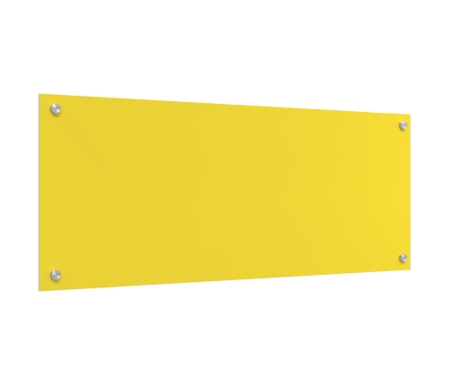 Virtuves Aizsargstikls Dzeltens 100X40X0.6 Cm Rūdīts Stikls Vidaxl