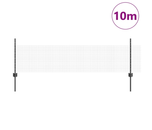 Vistas Tīkla Žoga Komplekts 2 Gabali Pelēks Cinkots Metāls Vidaxl