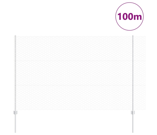 Vidaxl Žogu Stabi 22 Gab. U-Kanāls 150 Cm Galvanizēts Tērauds,  Sešstūru Žogs 1.5X100 M Galvanizēts Tērauds Vidaxl