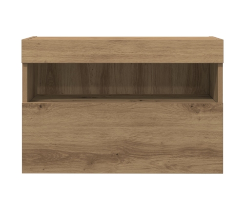 Tv Sienas Skapji Ar Led Apgaismojumu 2 Gabali Artisan Ozola 60X30X40 Cm Vidaxl