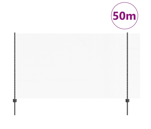 Vidaxl Žogu Stabi 22 Gab. U-Kanāls Pelēks 140 Cm Tērauds,  Sešstūra Žogs Pelēks 1.4X50 M Tērauds Vidaxl