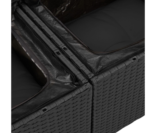 10 Gabalu Dārza Dīvānu Komplekts Ar Spilveniem Beigē Polietilēna Rotangpalma Vidaxl